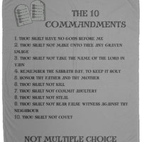 The 10 Commandments Cozy Plush Fleece Blanket - Black