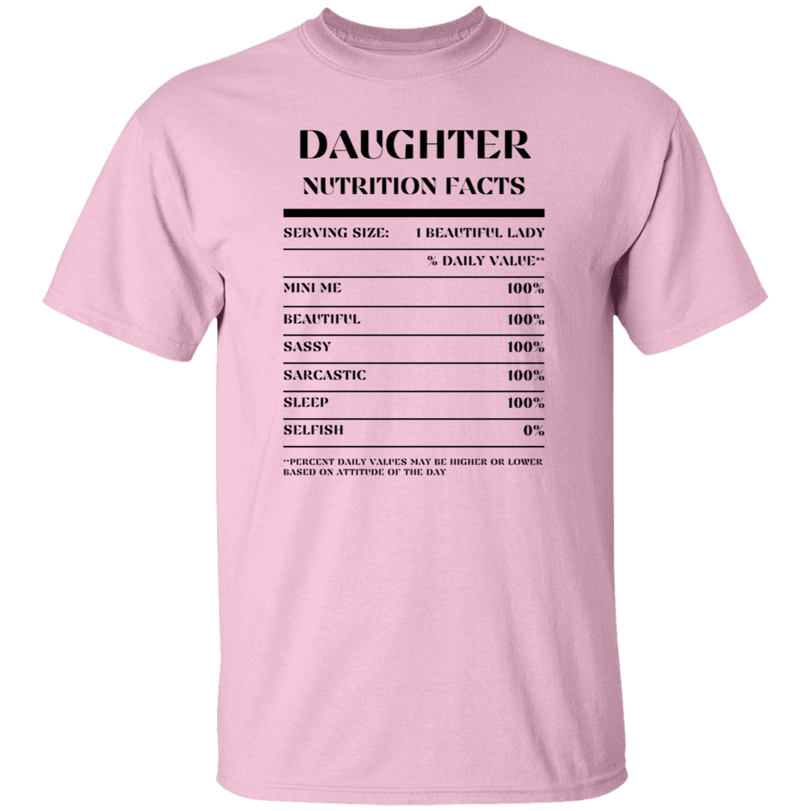 Nutrition Facts T-Shirt SS - Daughter - Black