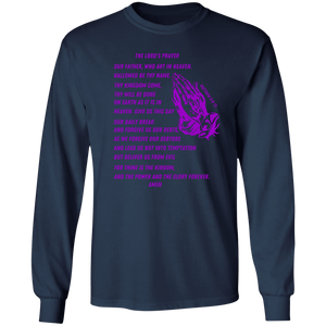 Lord's Prayer Long Sleeve T-shirt Purple