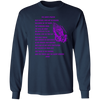 Lord's Prayer Long Sleeve T-shirt Purple