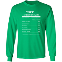 Nutrition Facts T-Shirt LS - Wife - White