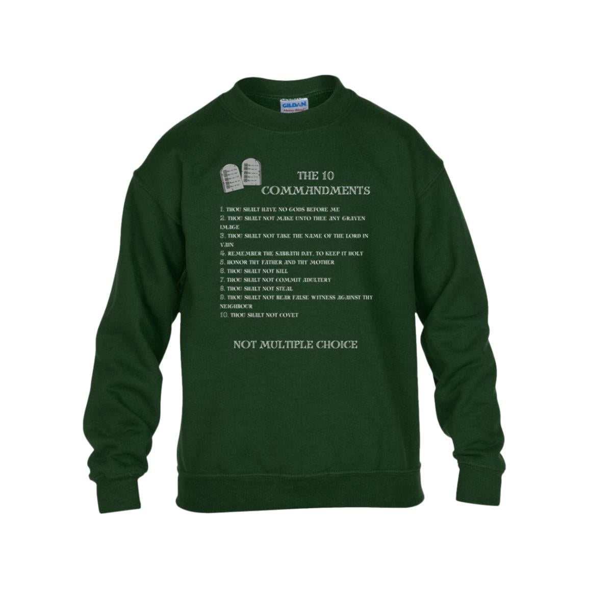 The 10 Commandments Youth Crewneck Sweatshirt - White