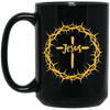 Jesus Crown Black Mug