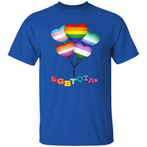 Pride Heart Balloons Short Sleeve Shirt