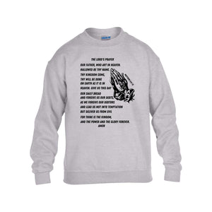 Lord's Prayer Youth Crewneck Sweatshirt - Black