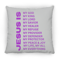Jesus Is Christian Pillow Purple