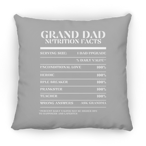 Nutrition Facts Pillow - Grand Dad - White