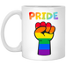 Rainbow Pride Fist Mug