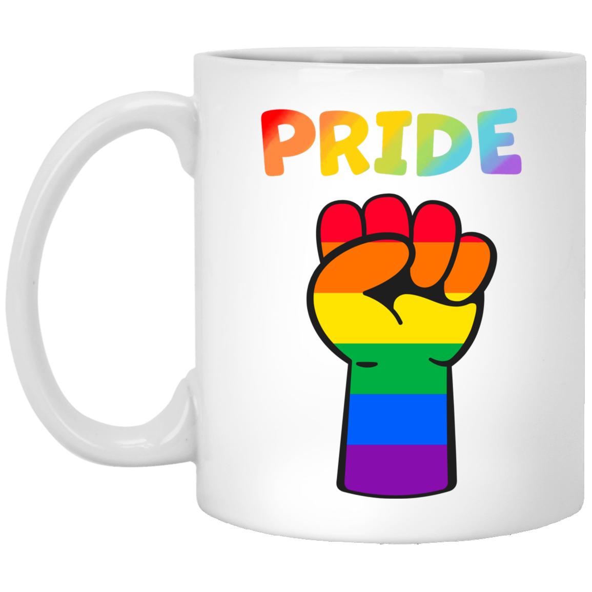 Rainbow Pride Fist Mug