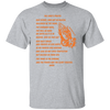 Lord's Prayer Short Sleeve T-shirt Orange