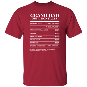 Nutrition Facts T-Shirt SS - Grand Dad - White