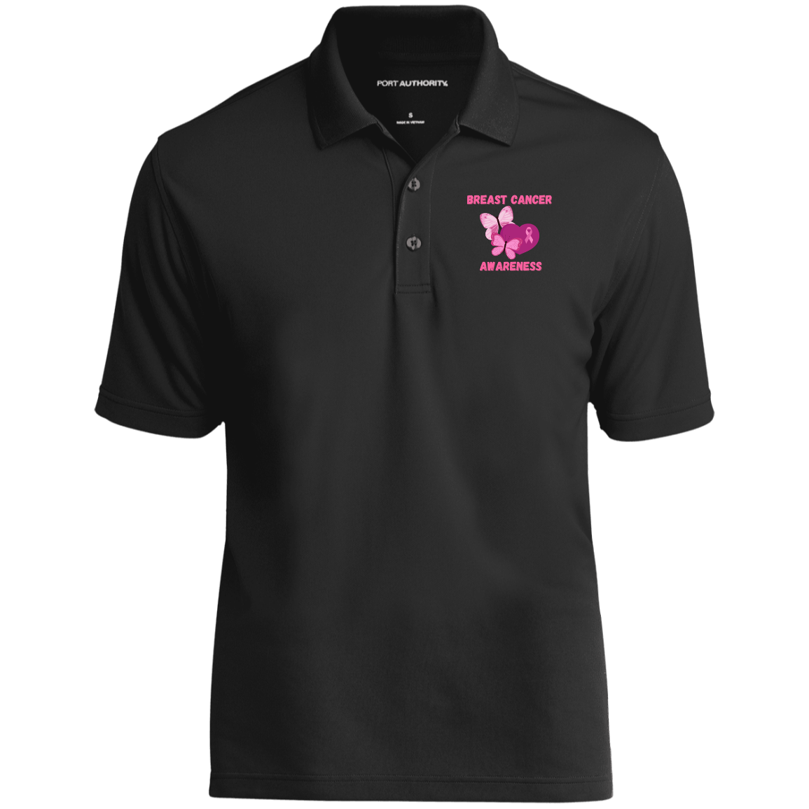 Breast Cancer Awareness Short Sleeve Polo