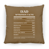 Nutrition Facts Pillow - Dad - White