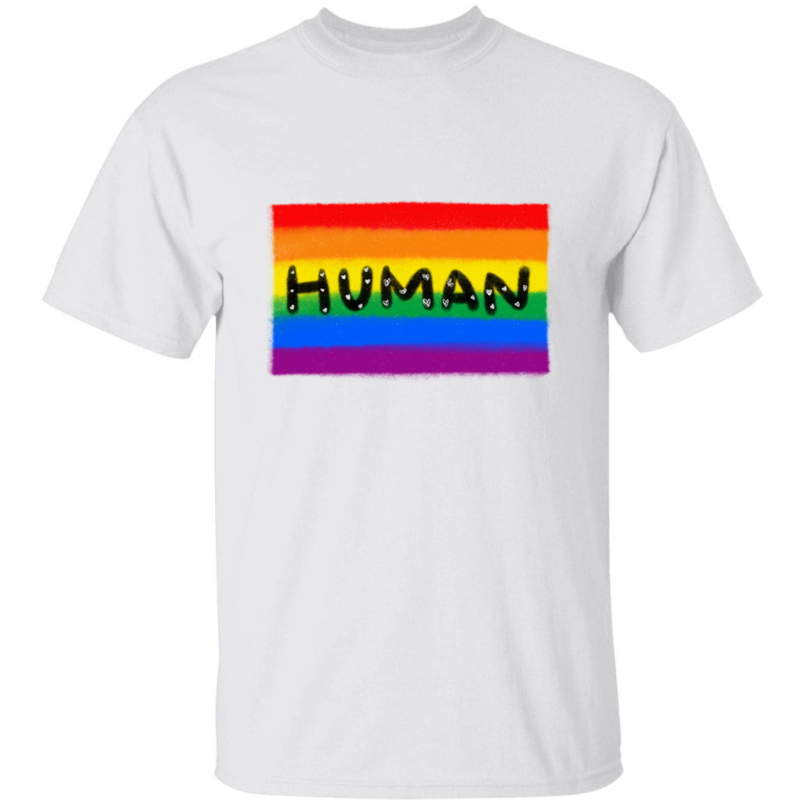 Human Pride Flag Short Sleeve Shirt