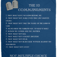 The 10 Commandments Cozy Plush Fleece Blanket - White