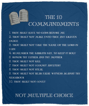 The 10 Commandments Cozy Plush Fleece Blanket - White