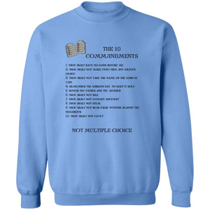 The 10 Commandments Crewneck Sweatshirt - Black