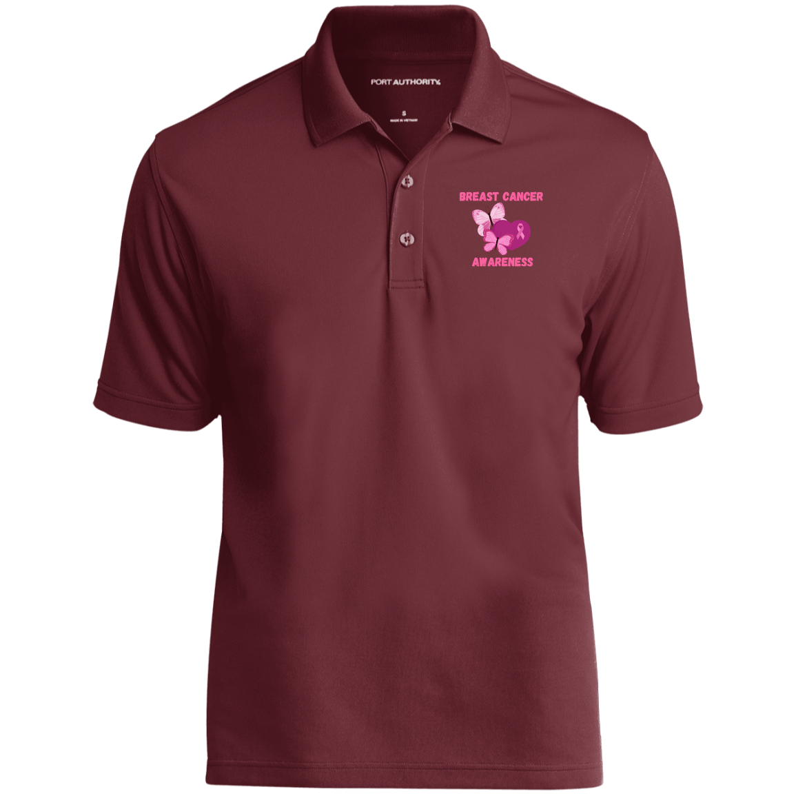 Breast Cancer Awareness Short Sleeve Polo