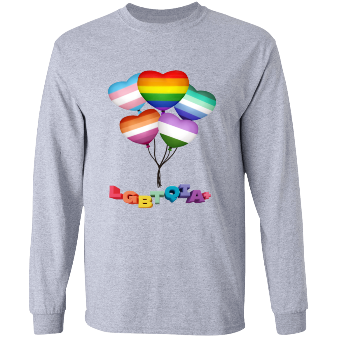 Pride Heart Balloons Long Sleeve Shirt