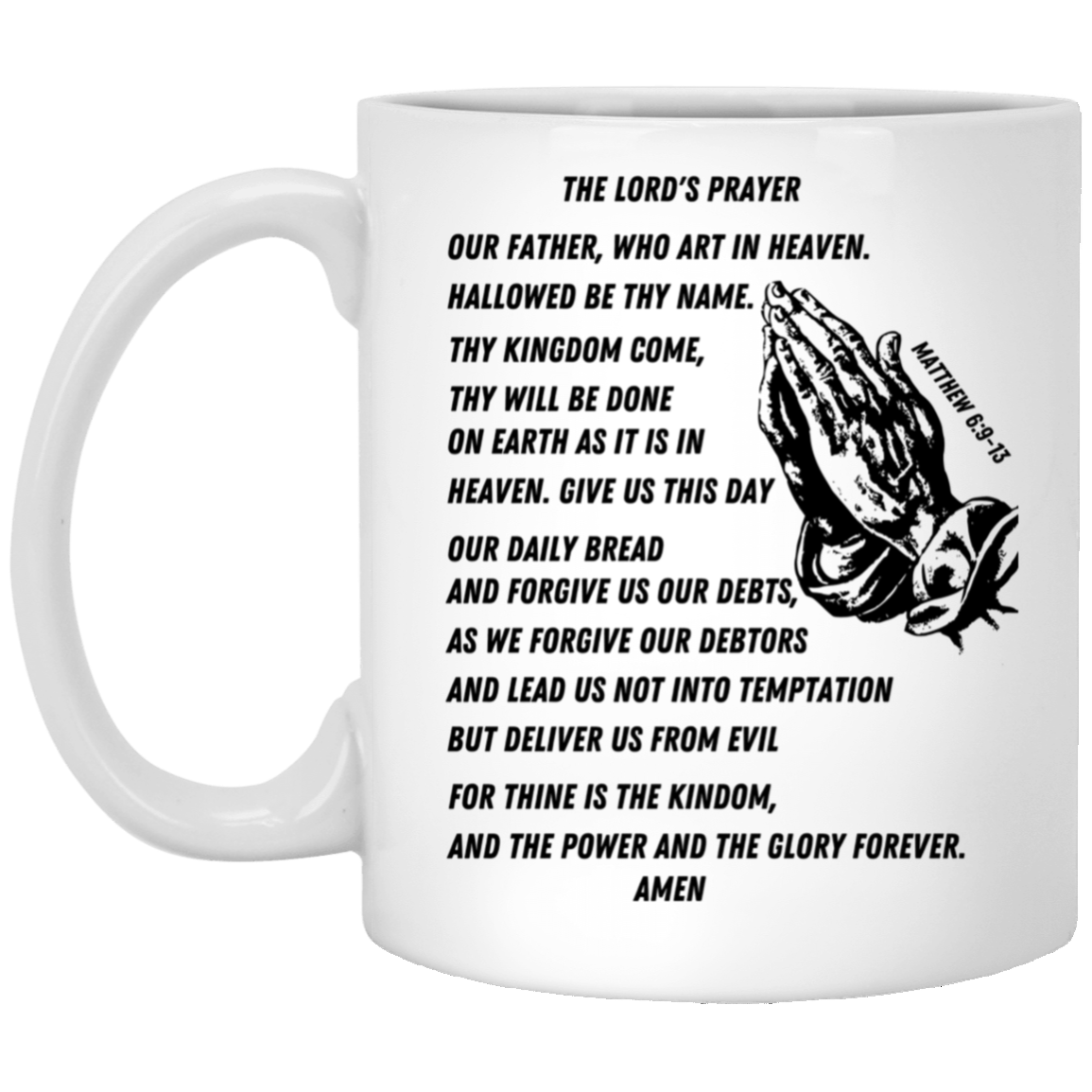 Lord's Prayer White Mug