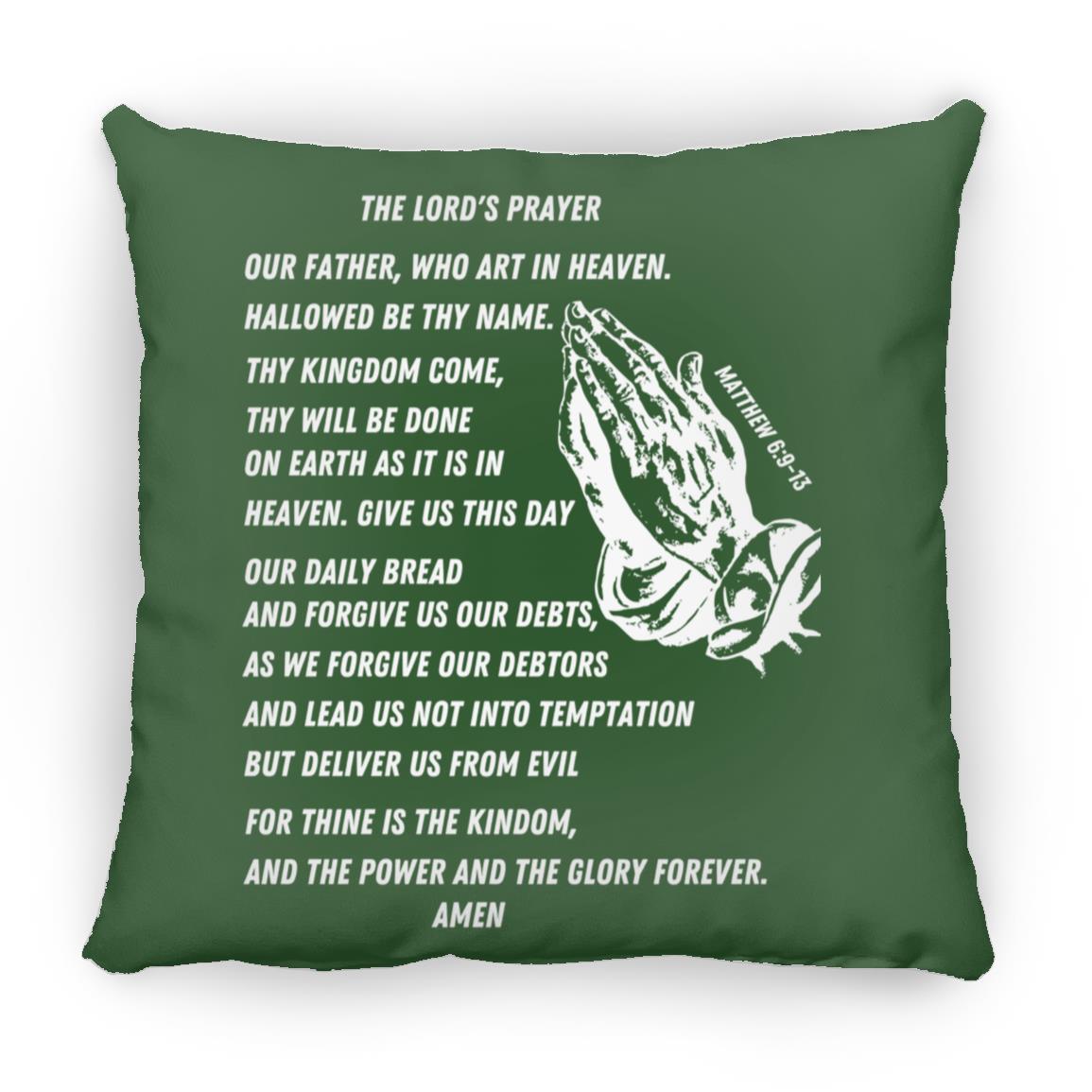 Lord's Prayer White Pillow