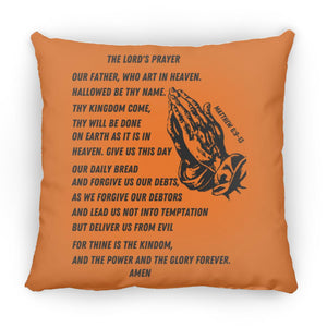 Lord's Prayer Black Pillow