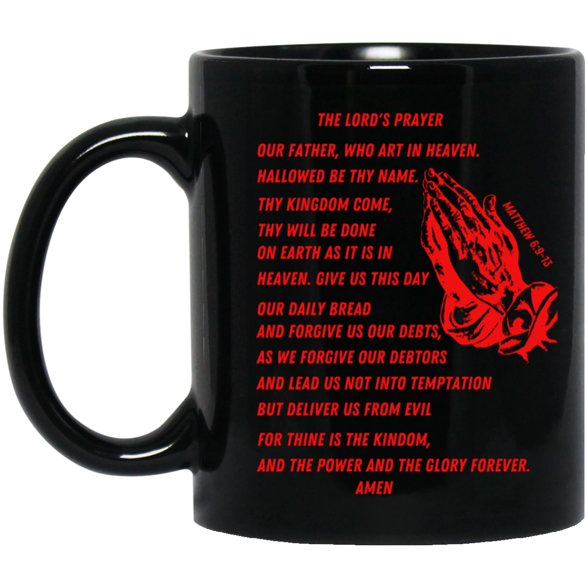 Lord's Prayer Mug Red