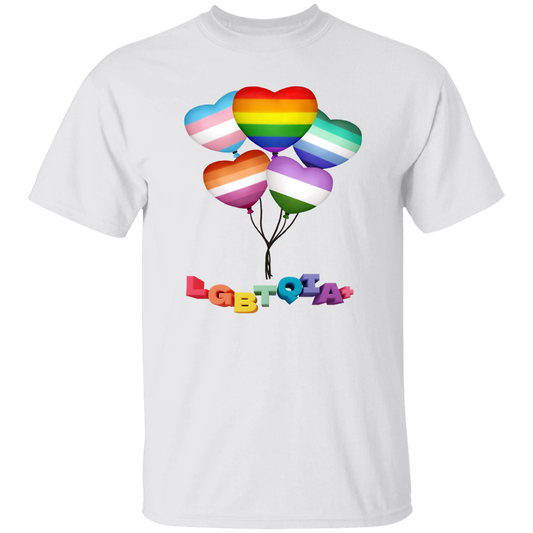 Pride Heart Balloons Short Sleeve Shirt