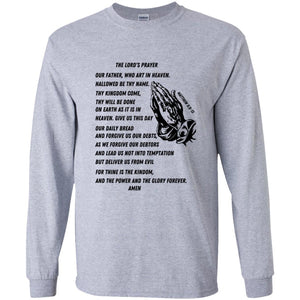 Lord's Prayer Youth Long Sleeve - Black