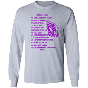 Lord's Prayer Long Sleeve T-shirt Purple