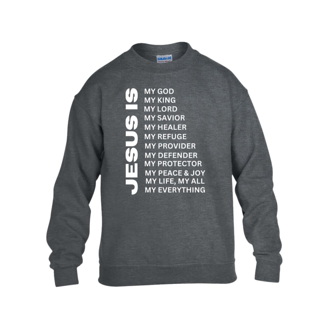 Jesus Is Youth Crewneck Sweatshirt - White