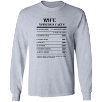 Nutrition Facts T-Shirt LS - Wife - Black