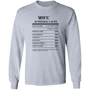 Nutrition Facts T-Shirt LS - Wife - Black