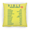 Emergency Bible Numbers Christian Pillow Green