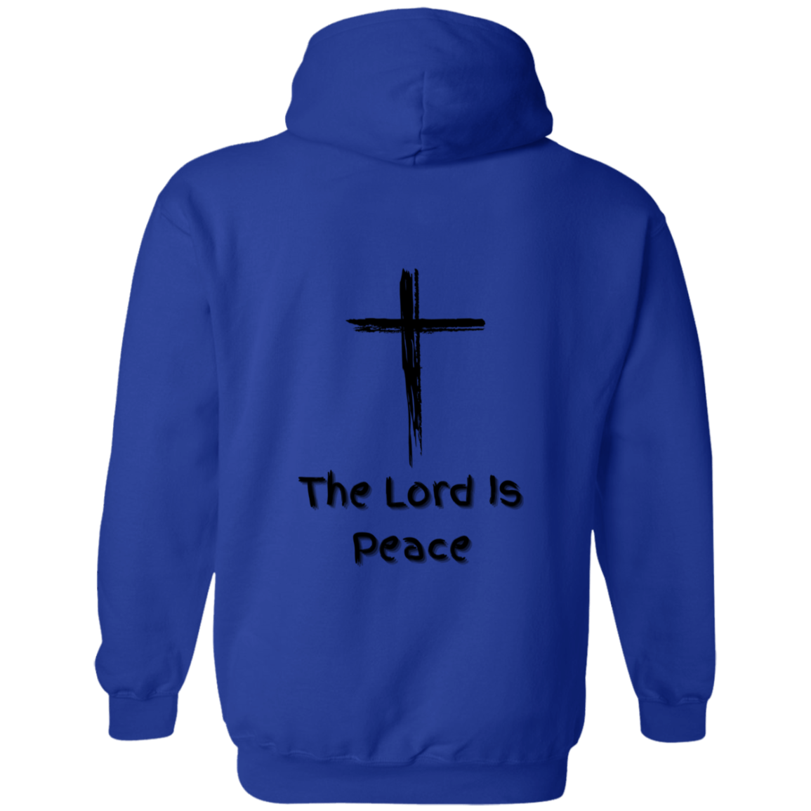 Jehovah Shalom Pullover Hoodie Front & Back - Black