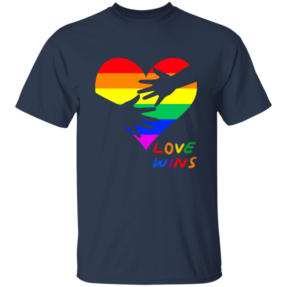 Love Wins Heart Short Sleeve Shirt