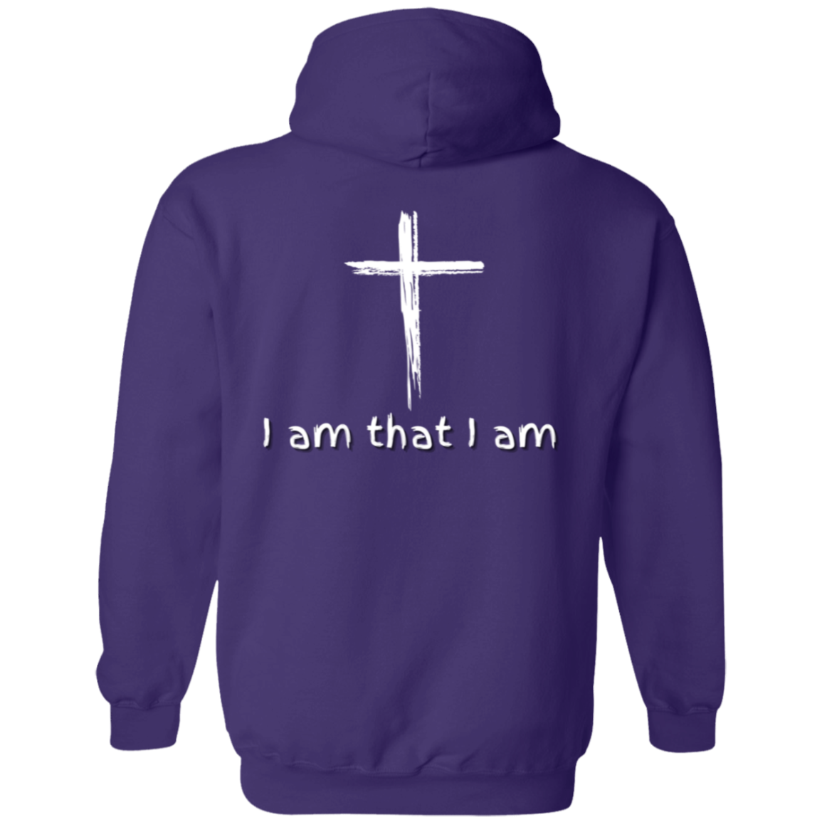 Jehovah Pullover Hoodie Front & Back - White