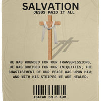 Jesus Paid Cozy Plush Fleece Blanket