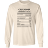Nutrition Facts T-Shirt LS - Grandma - Black