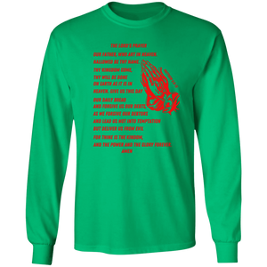 Lord's Prayer Long Sleeve T-shirt Red