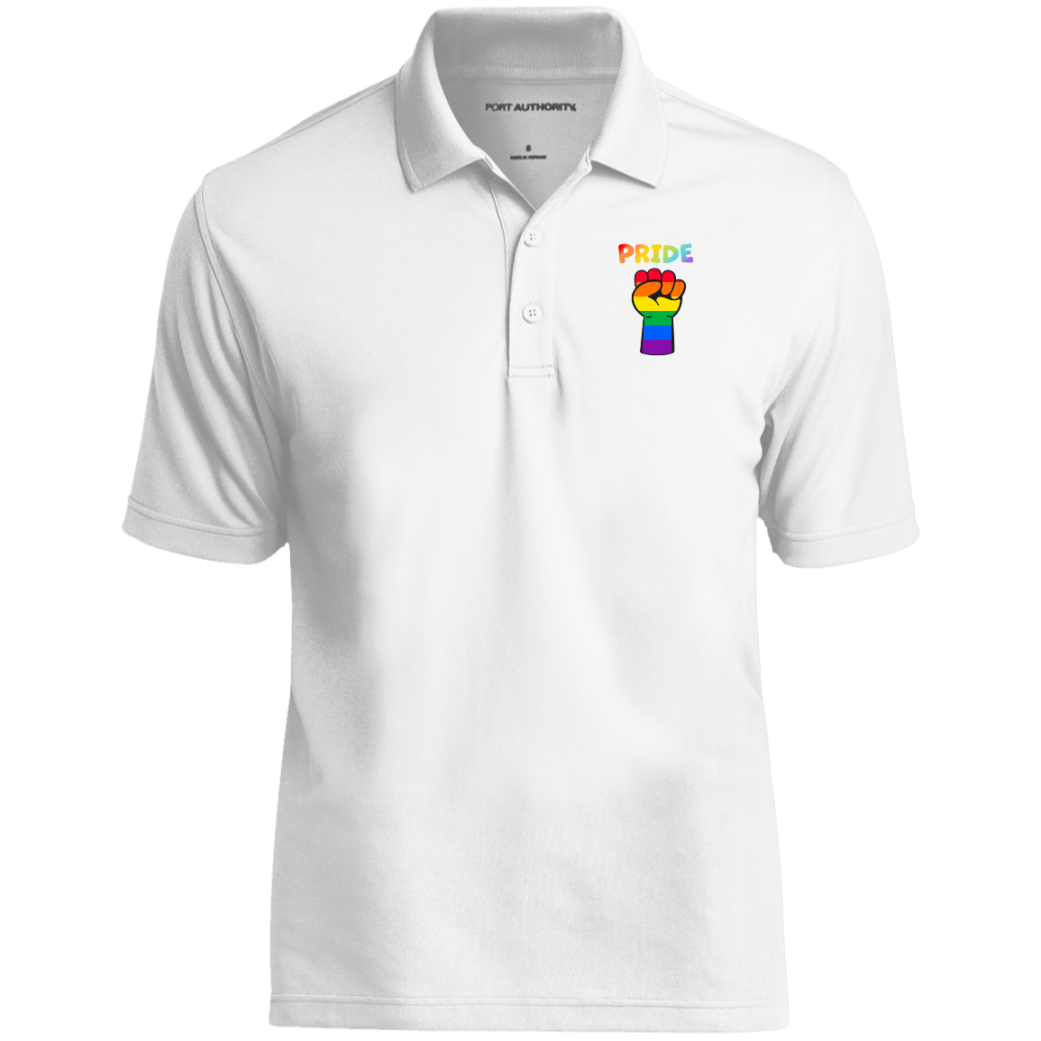 Rainbow Pride Fist Short Sleeve Polo