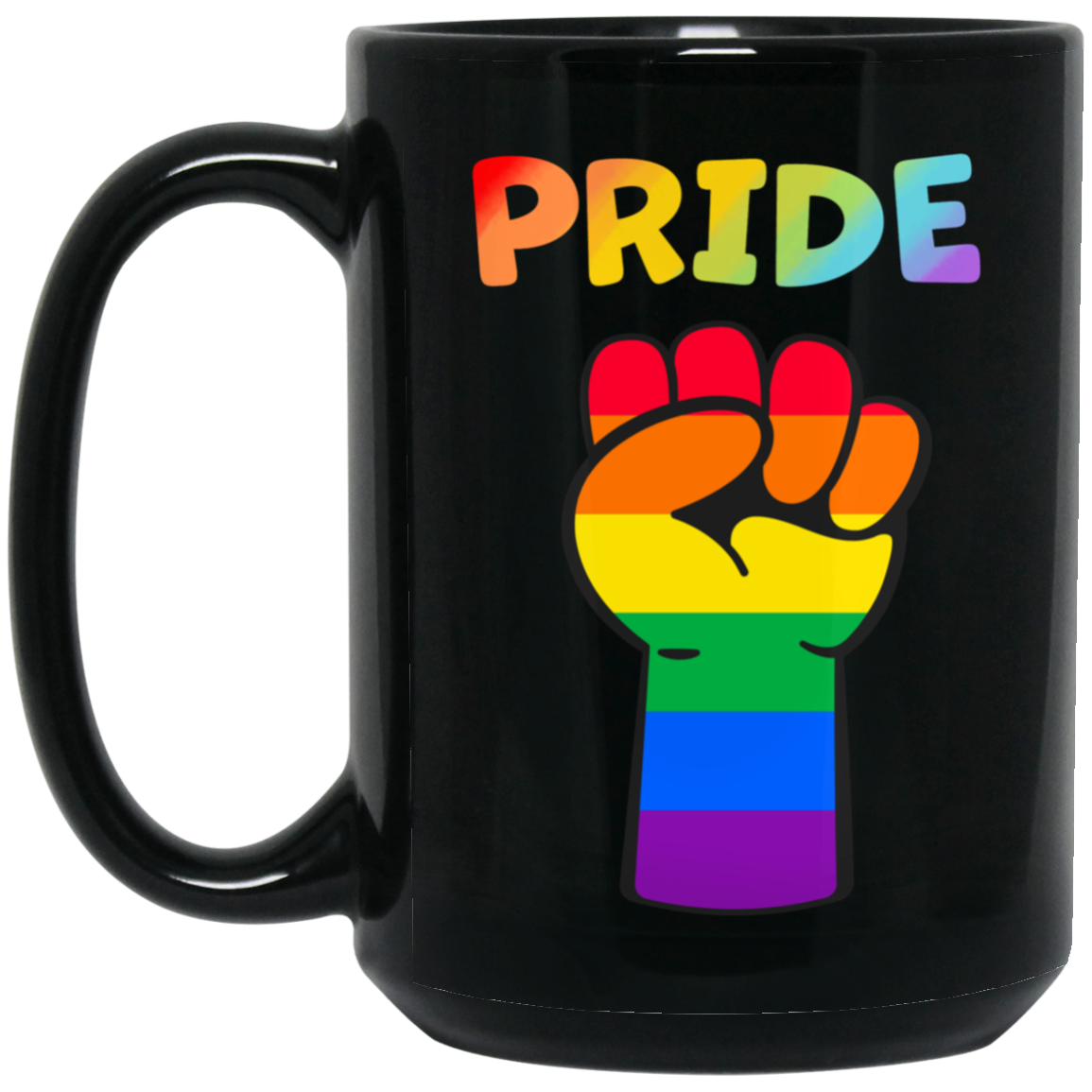 Rainbow Pride Fist Mug