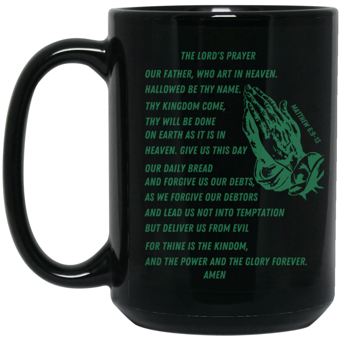 Lord's Prayer Mug Green