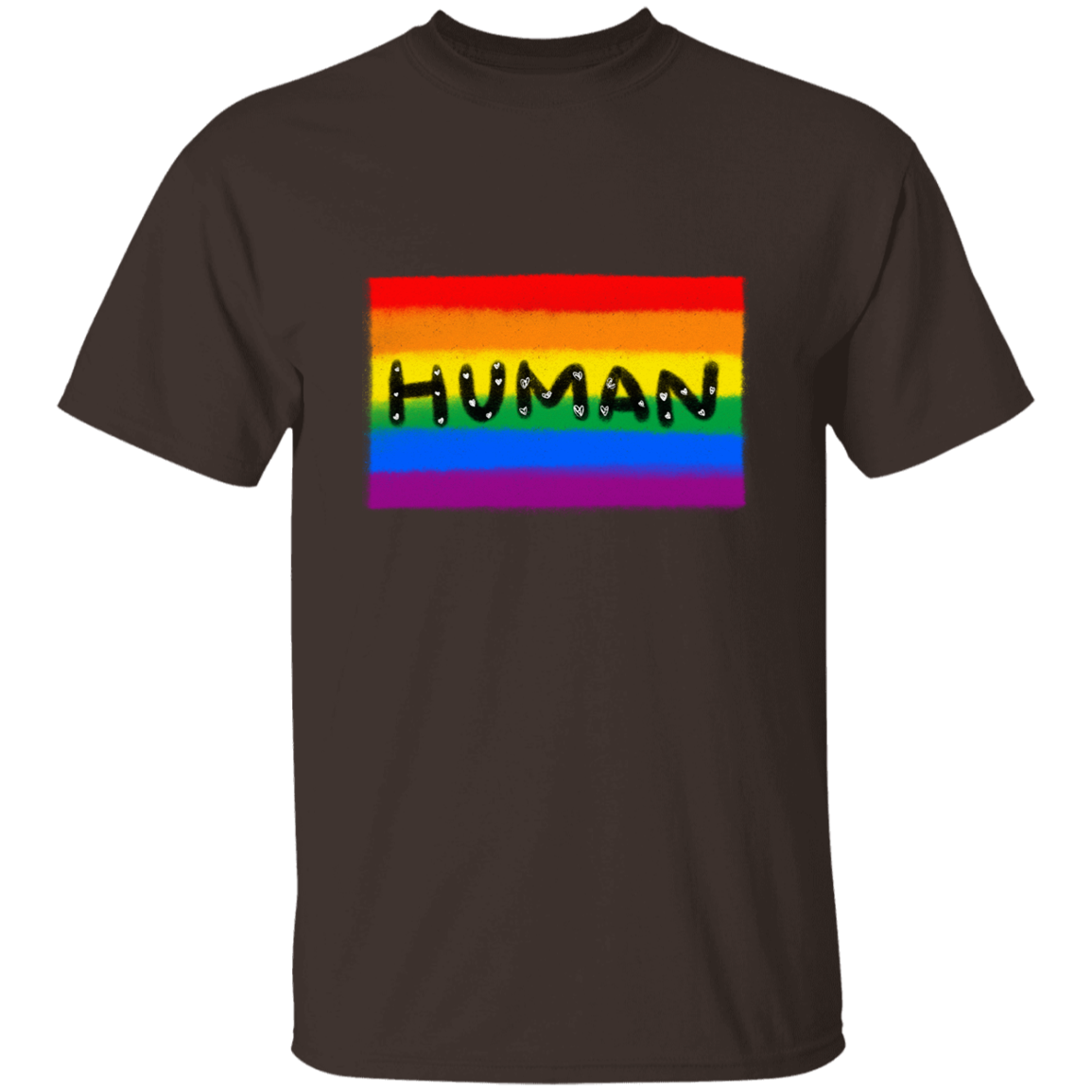 Human Pride Flag Short Sleeve Shirt
