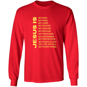 Jesus Is Christian T-Shirt - Long Sleeve Gold