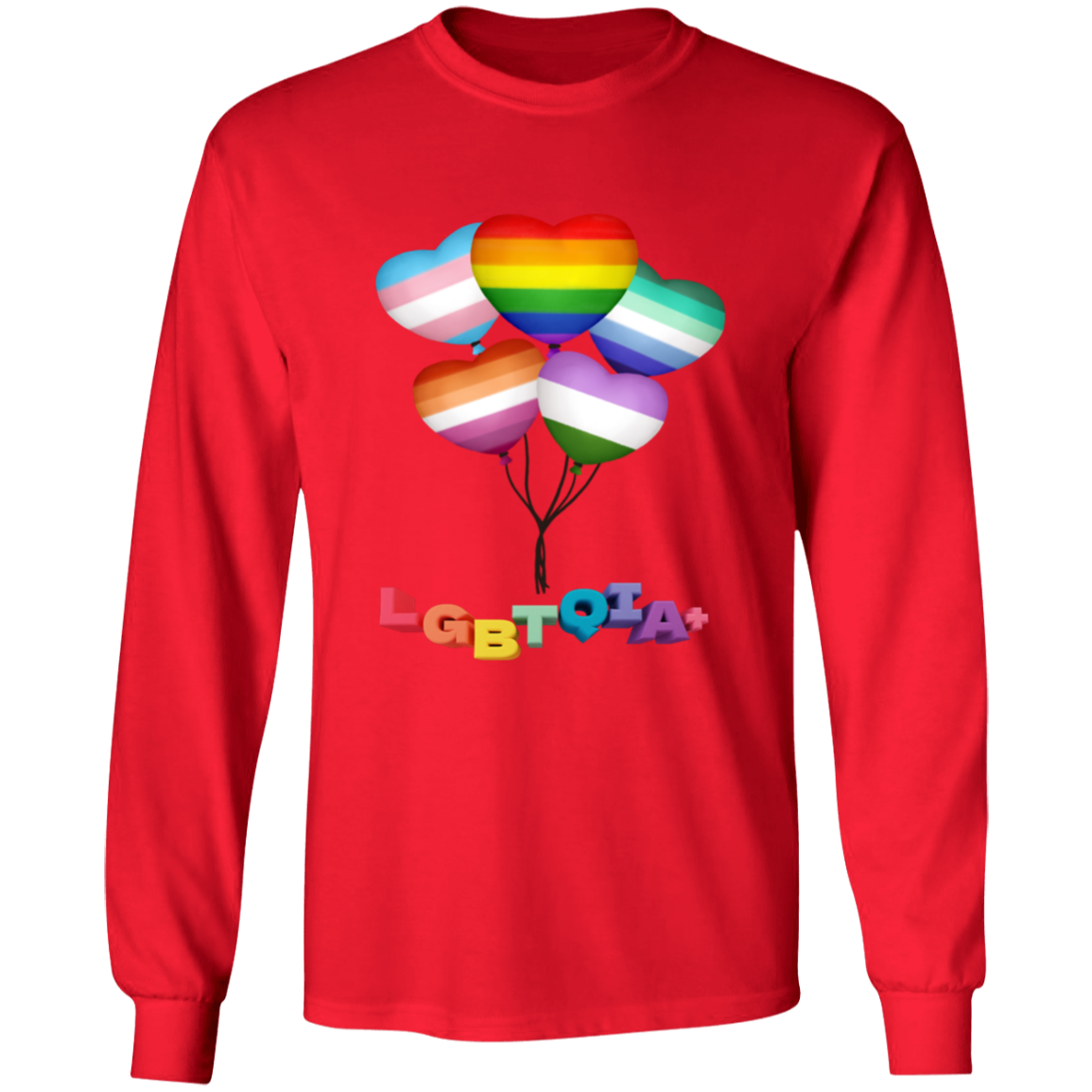 Pride Heart Balloons Long Sleeve Shirt