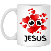 Eye Love Jesus White Mug