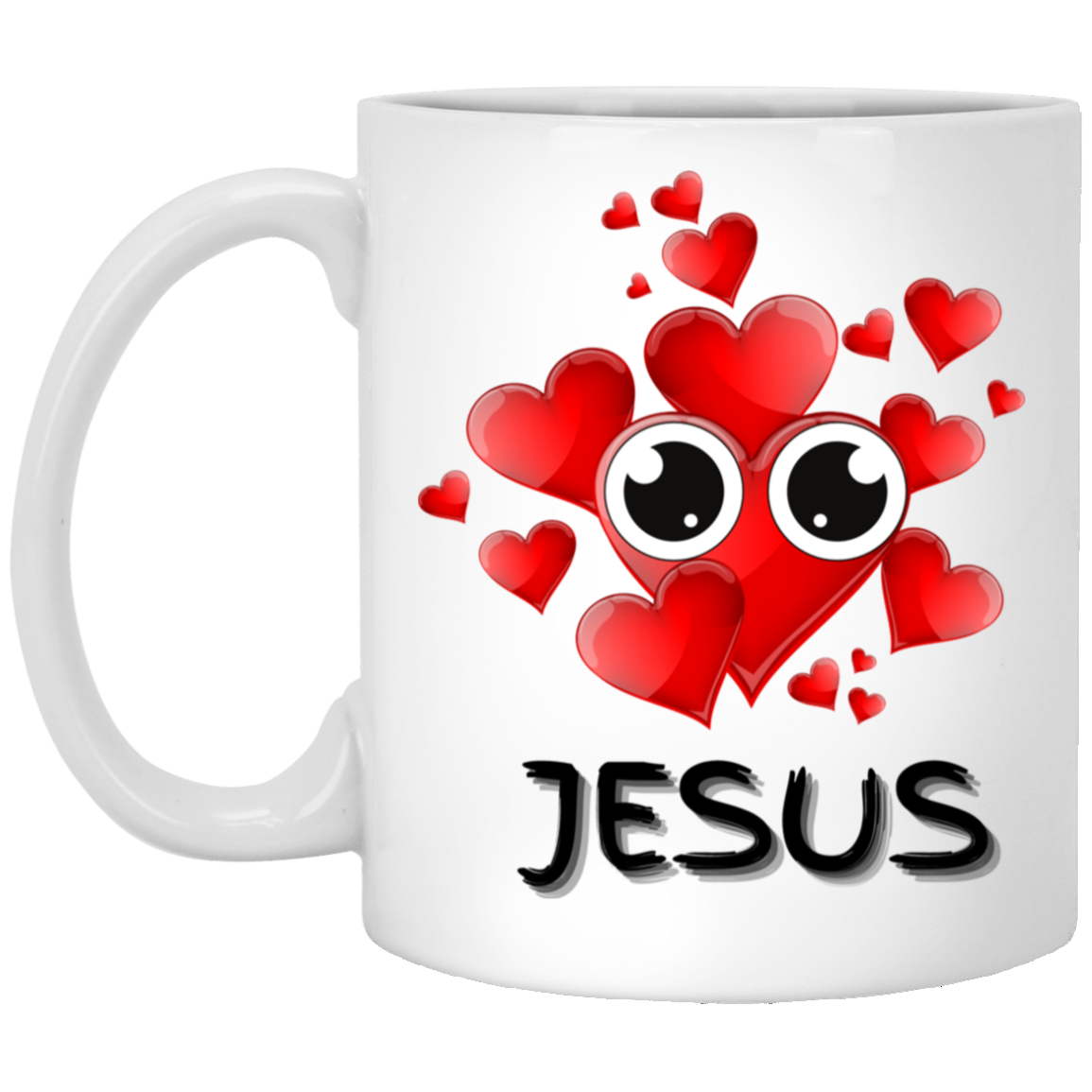 Eye Love Jesus White Mug