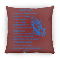 Lord's Prayer Pillow Blue
