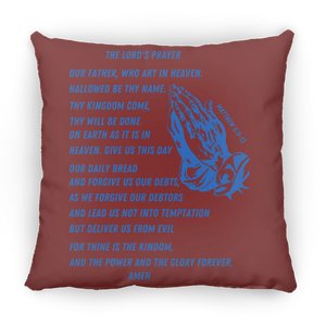 Lord's Prayer Pillow Blue